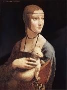 LEONARDO da Vinci Lady with the ermine Germany oil painting artist